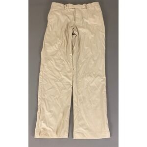 RLX Ralph Lauren Golf Pants 33x32 Beige Flat Front‎ Lightweight Polyester